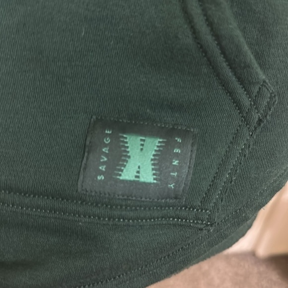 EUC Savage X Fenty Essentials Oversized Emerald Green Hoodie XS - Picture 11 of 11